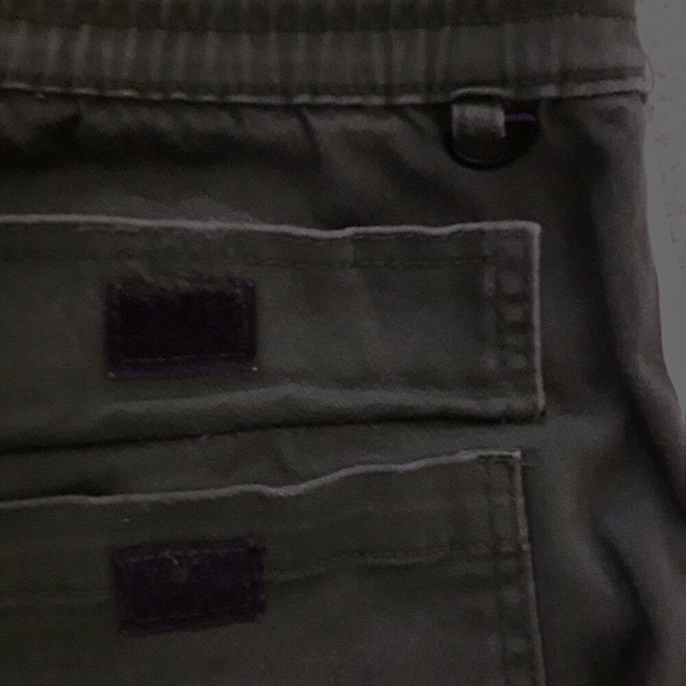 98% Cotton Ankle Zip Dark Green & White Slim Fit Drawtring Track Pants - Picture 5 of 6
